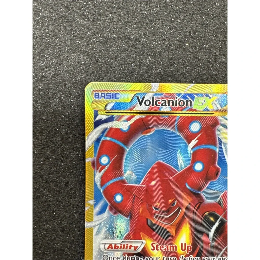 Pokémon TCG Volcanion-EX Steam Siege Holo Card 115/114 Secret Ultra Rare - MP
